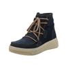 Schnürstiefelette HUSH PUPPIES "Hush Puppies Stiefelette Leder", Damen, Gr. 36, blau (navy), Leder, casual, Schuhe