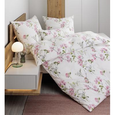 Bettwäsche JANINE "Edelflanell78069 01", rosa (korallenrosa), B/L: 155cm x 220cm, , Edel-Köper-Flanell, B/L: 80cm x 80cm, Edel-Köper-Flanell, Obermaterial: 100% Baumwolle, Bettwäsche, mit Reissverschluss Image