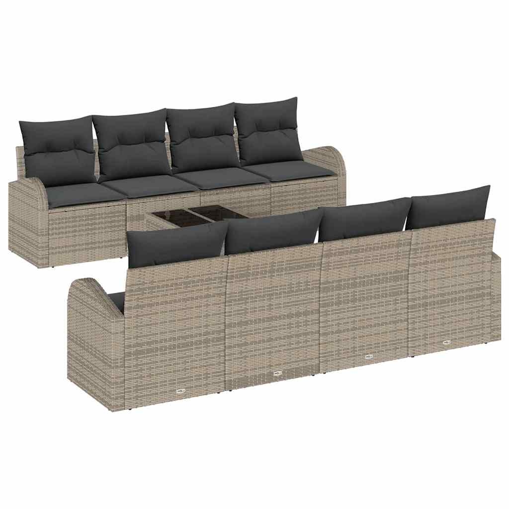 vidaXL Garten-Sofa-Set 7 pcs Grau und Dunkelgrau 55 x 55 x 37 cm Image