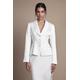 Coast Womens Bridal Waisted Jacket With Satin Lapel - White - Size 18 UK | Coast Sale | Discount Designer Brands