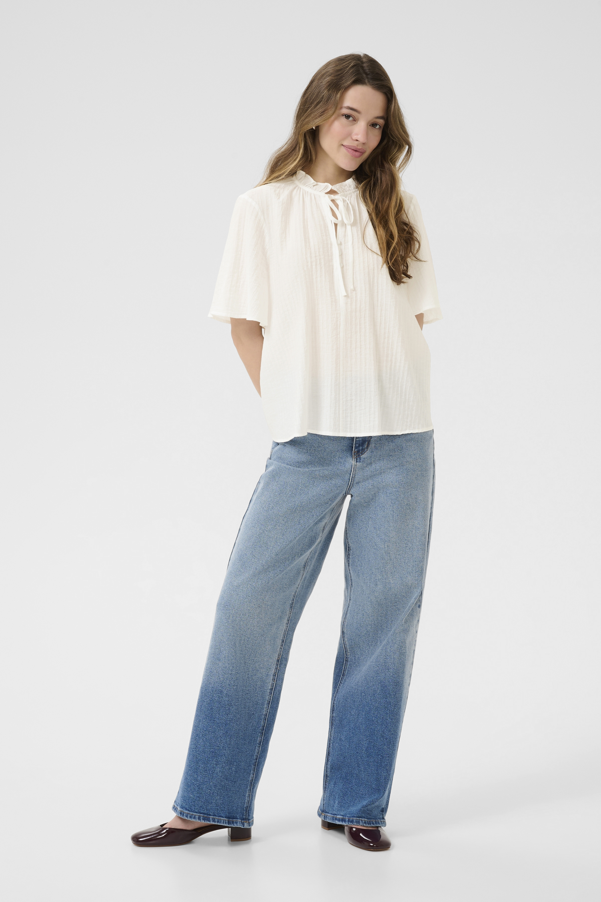 Kurzarm-Bluse KAlianna Loose fit white Image