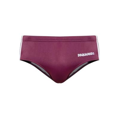 Side-Stripe Swim Briefs - Purple - DSquared² Beachwear