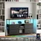Anajqaqia Meuble TV LED à couleur changeante 108 × 30 × 78 cm, meuble avec rangement, avec 4 tiroirs, table de salon, meuble TV