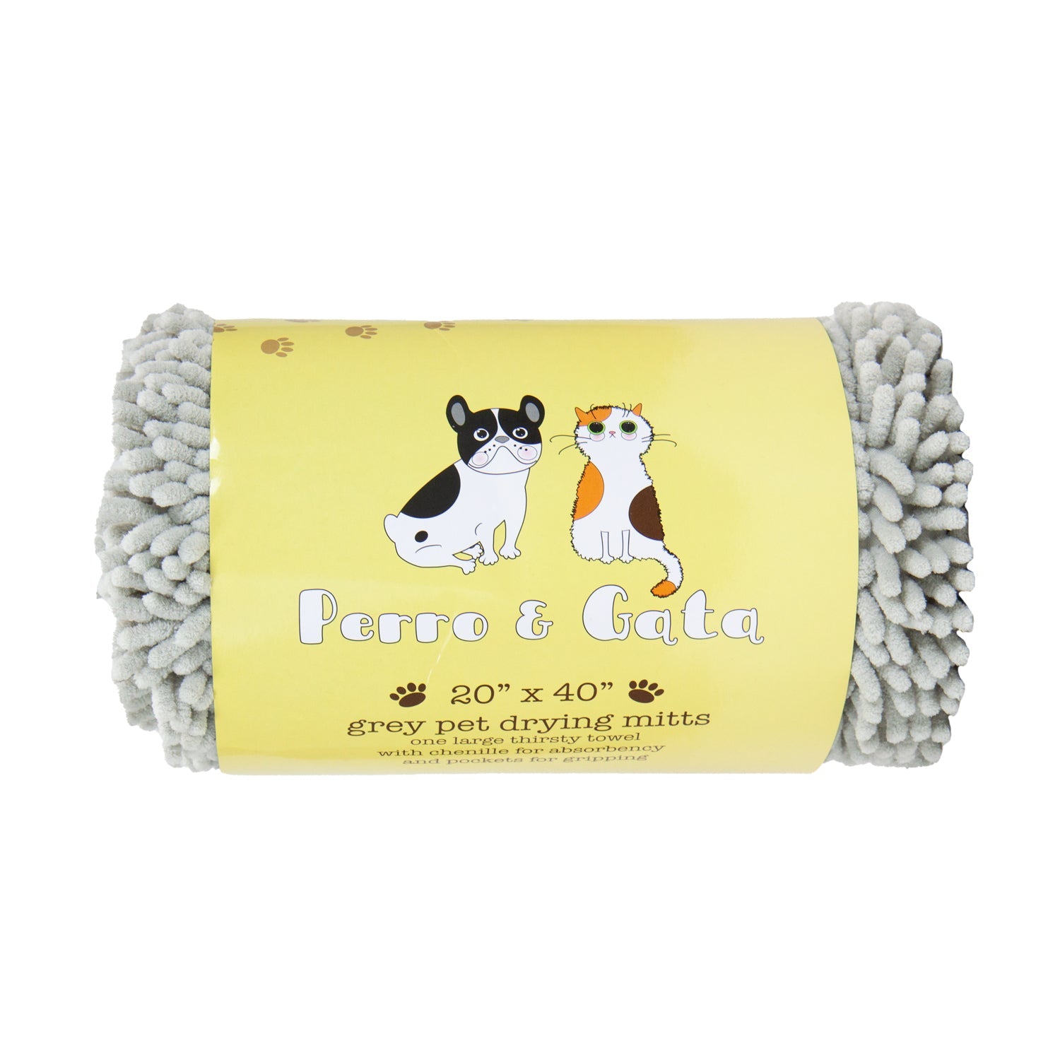 Arkwright Home Perro & Gato Pet Mitt 20x40 Grey (PNP-PM-20X40-GY)