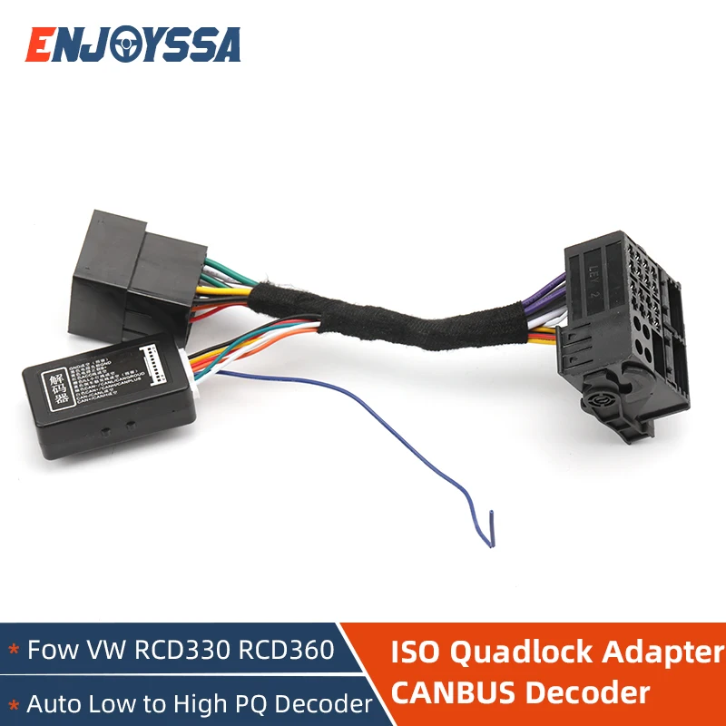 RCD330 Plus RCD340G Plug and Play ISO Quadlock Adapterkabel CANBUS Decoder Simulator für VW Auto MIB RADIO Image