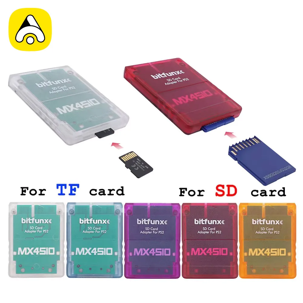 BitFunx MX4SIO SIO2SD Adapter TF/SD-Kartenadapter Kartenleser für SONY Playstation 2 PS2 Spielekonsole