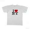 Vintage I love NY T-Shirt Retro Authentic New York City Souvenir Herz Weiß Größe L lange oder kurze Ärmel