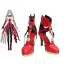 Spiel Wuthering Waves Phrolova Cosplay Schuhe Stiefel Rot PU Leder Hohe Schuhe Halloween Roleplay Party Zubehör Für Frauen Mädchen