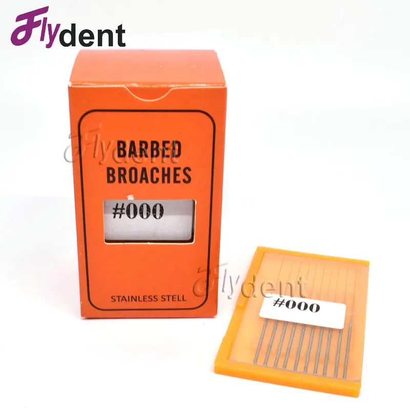 10 Stück/Packung Zahnstäbchen mit Widerhaken ohne Griff Kanalfeilen 0 00 000 Endodontische Materialien Nerven-/Quadraträumnadeln Image