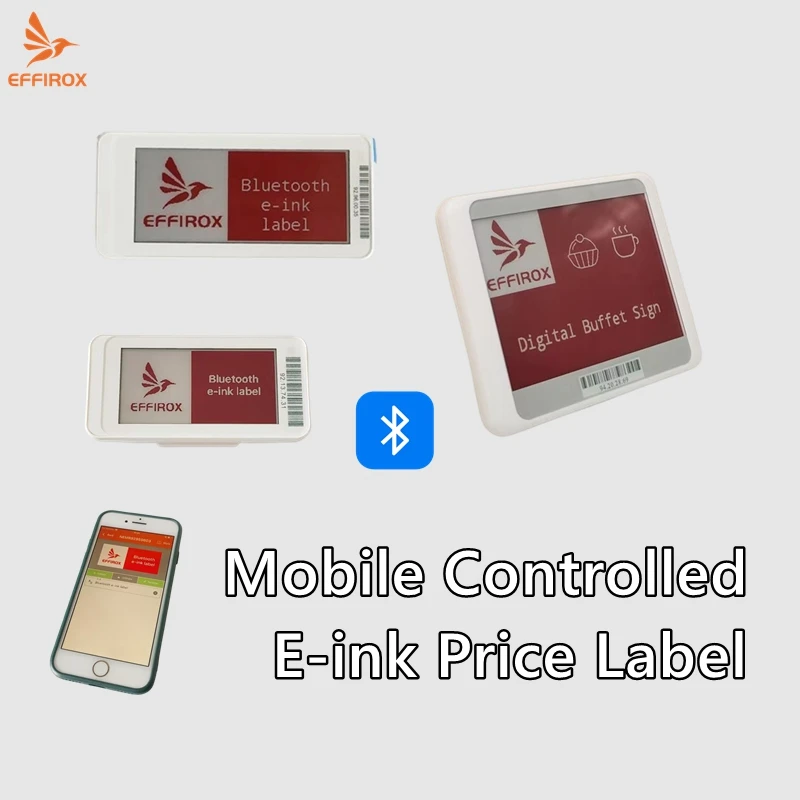 Mobil Gesteuertes Elektronisches Preisschild E-Paper E-Ink Preisetikett Elektronisches Regal-Etikett mit Bluetooth E-Ink Digitales Etikett Image