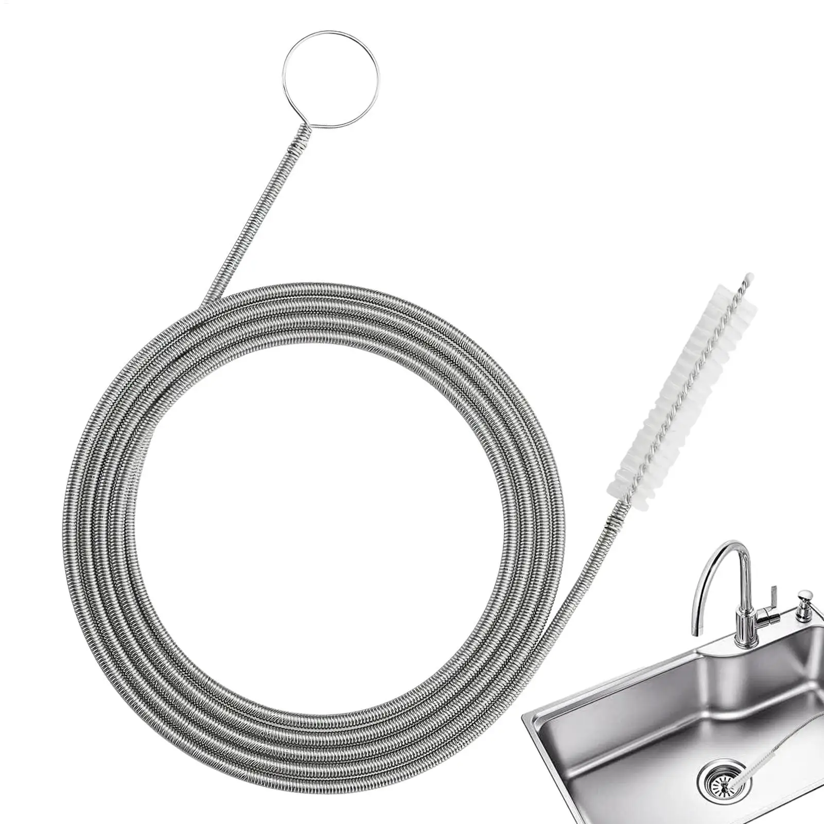 Auto-Schiebedach-Abfluss-Reinigungswerkzeug, 59,9 cm, flexibler langer Rohrreiniger für Auto, schlanke Schlauch-Rohrbürste für Auto-Schiebedach-Abflusslöcher Image