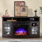 Curved Fireplace TV Stand with 26