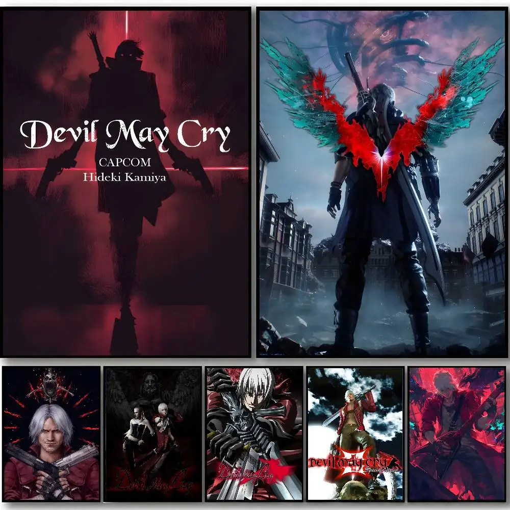 Anime D-Devil M-May Cry Poster Selbstklebende Aufkleber eignen sich für jede Wandfläche wasserdicht und feuchtigkeitsbeständig Image