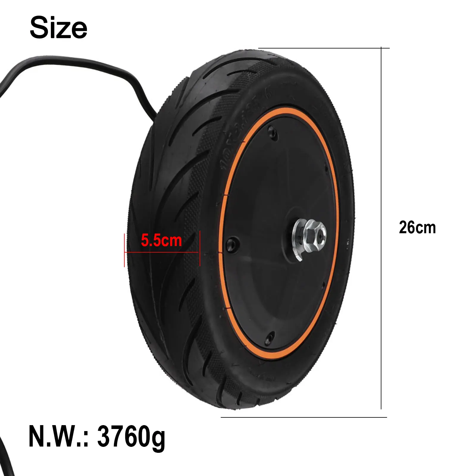 36V 400W Motorrad für Ninebot für F40 Elektroroller Frontmontage mit Gummi- und Aluminiumlegierungsmaterialien Image