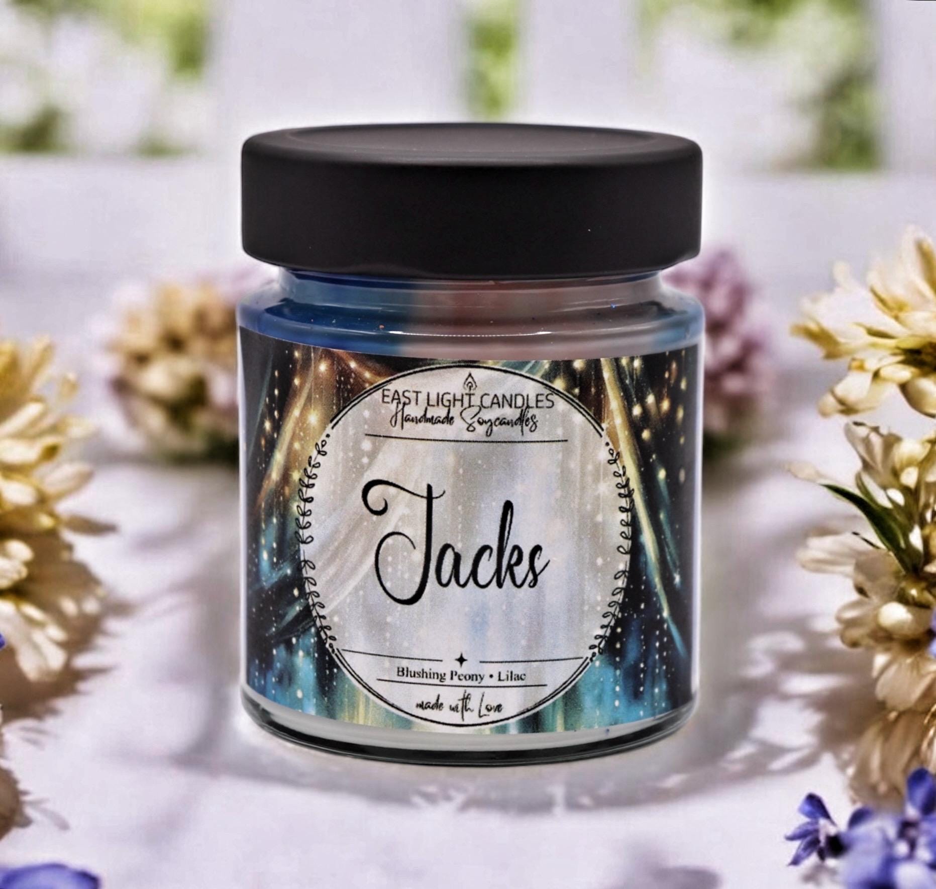 Candela di Jack | Candela a forma di libro Caraval | Candela profumata fatta a mano in cera di soia | Candela vegana personalizzata | Idea regalo per