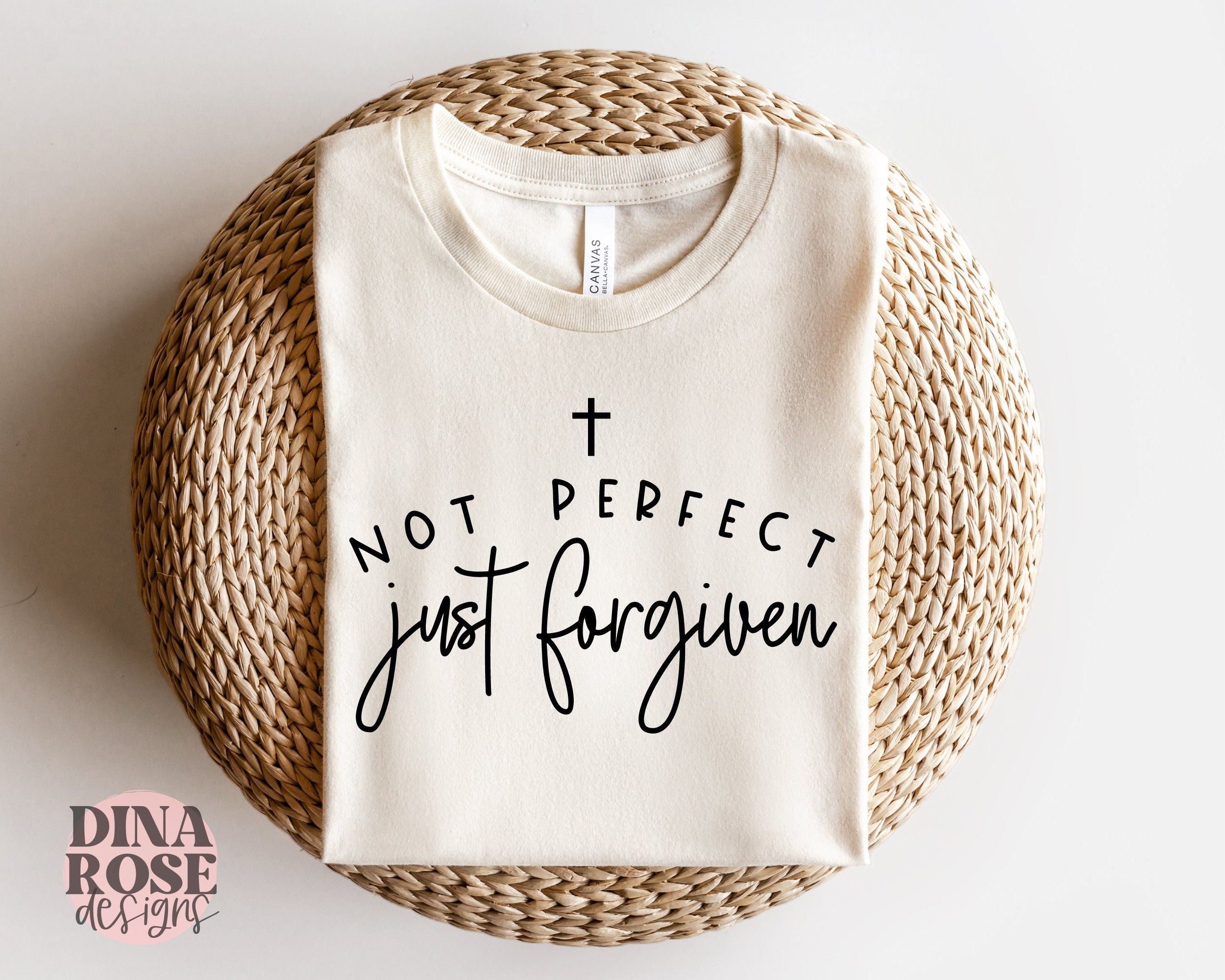 Svg Not Perfect Just Forgiven, Christian Svg, Jesus Svg, Bibbia in formato Svg, citazioni cristiane in formato Svg, Svg religioso, Png Cut File