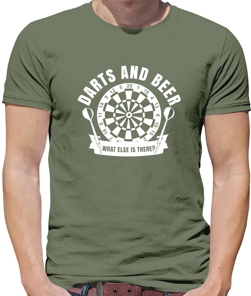 Freccette e birra - Maglietta da uomo, da donna e da bambino - Giocatore di freccette 180 Bullseye Big Fish Love Littler Board Fan di freccette Regalo