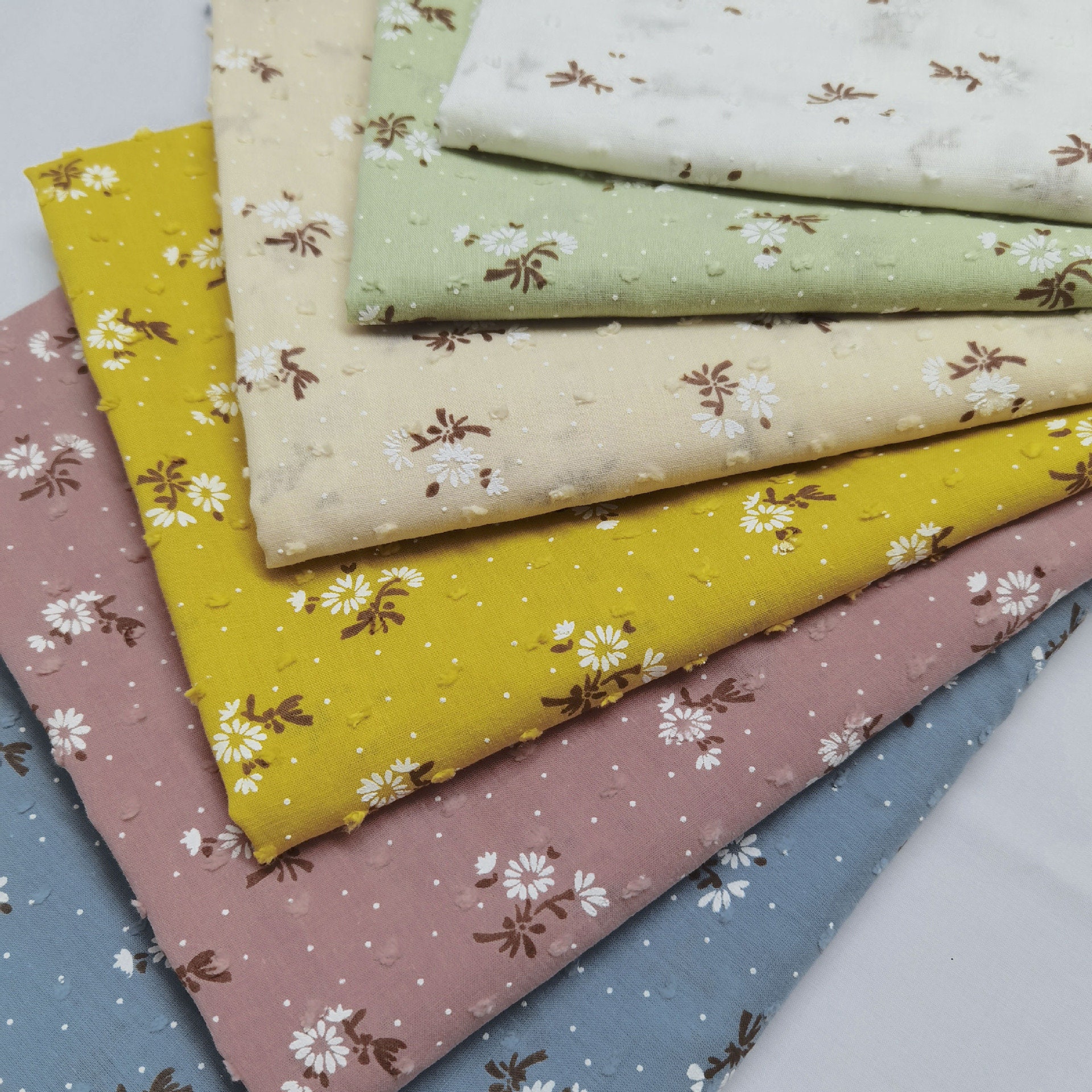Tessuto di cotone a fiori, tessuto per cuscini, tessuto bianco, tessuto a fiori, tessuto di cotone, tessuto per trapuntatura, tessuto morbido, tessuto