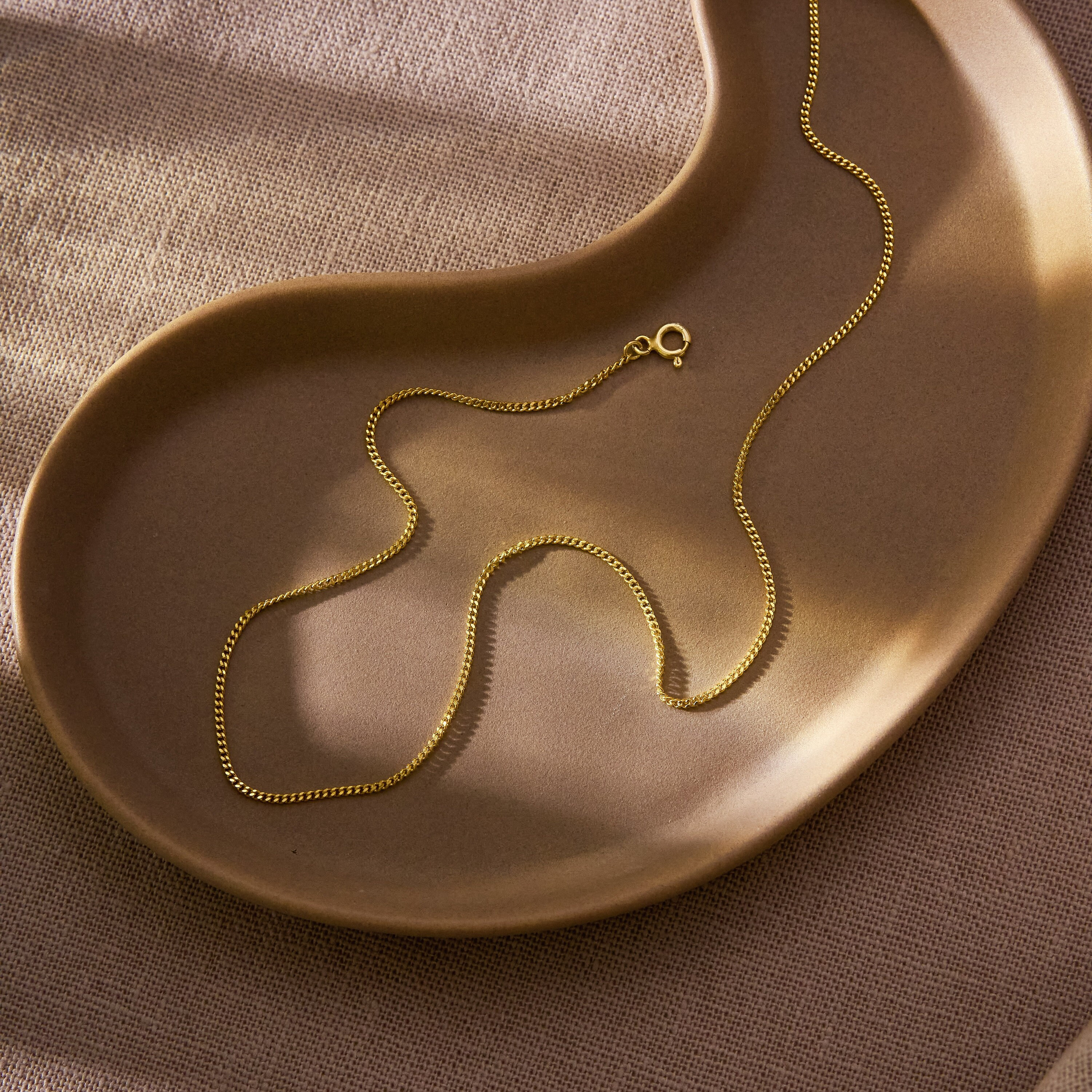 Collana a catena sottile in oro, delicata catena a maglia barbazzale, collana a catena sottile, collana a catena cubana sottile, collana a catena barb