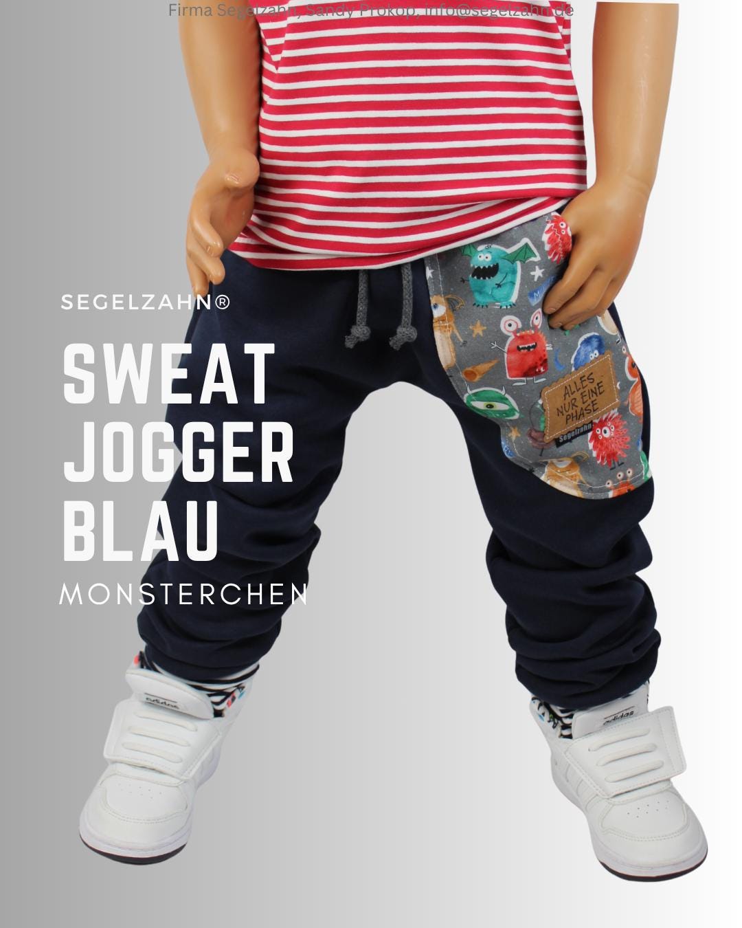 Pantaloni da jogging slim fit per bambini blu, pantaloni da tuta per bambini e bambine, pantaloni da jogging per neonati, pantaloni Monster per bambin