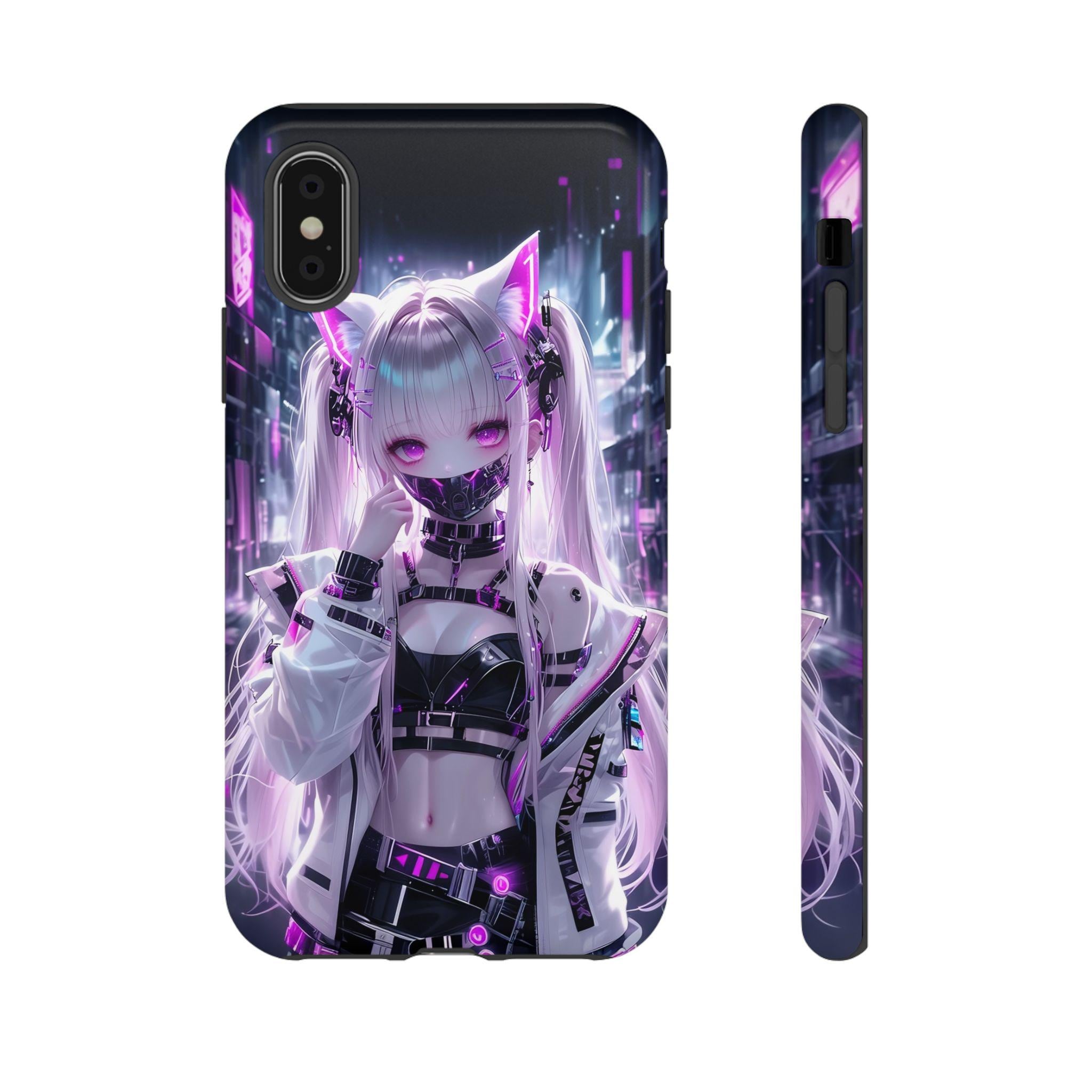 Custodia per telefono Anime Custodia per telefono Cyberpunk Custodia per telefono Anime Girl Goth Custodia per telefono Kawaii Custodia per telefono M