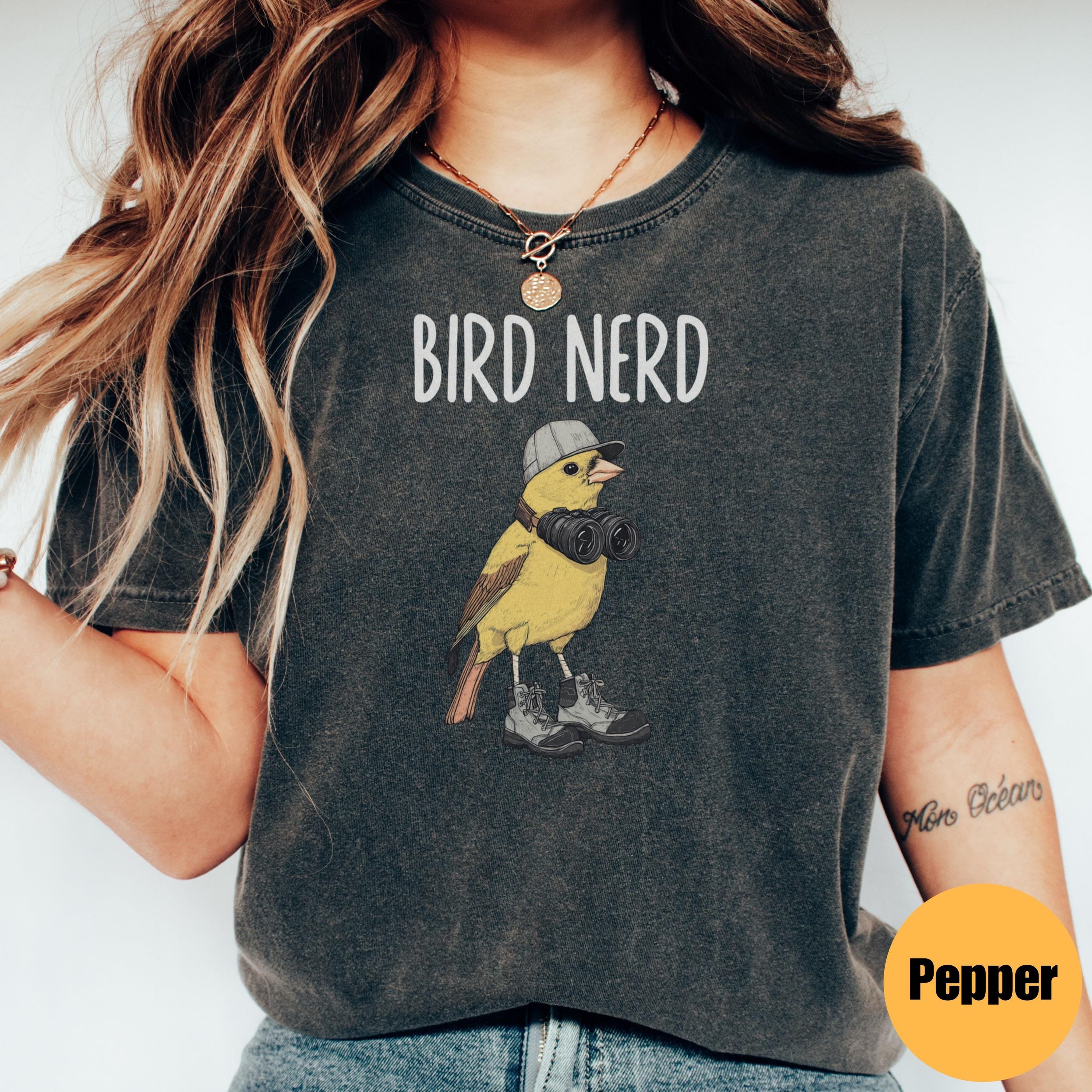 Maglietta Bird Nerd, Maglietta per gli amanti degli uccelli, Maglietta divertente per osservatori di uccelli, Maglietta Twitcher, Regalo per nerd degl