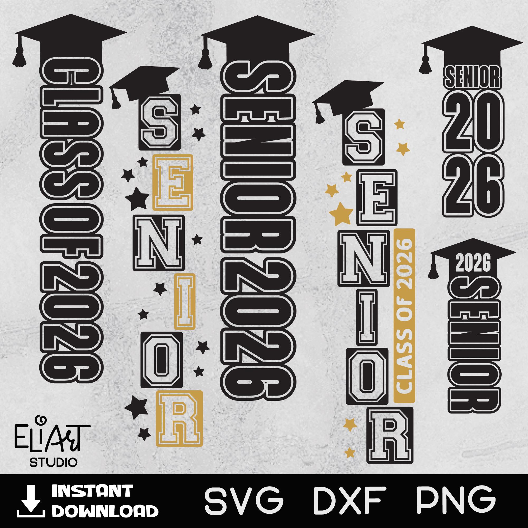 SVG per studenti dell'ultimo anno 2026, SVG per studenti dell'ultimo anno 2026, Decorazioni per studenti dell'ultimo anno 2026, Cartello verticale per