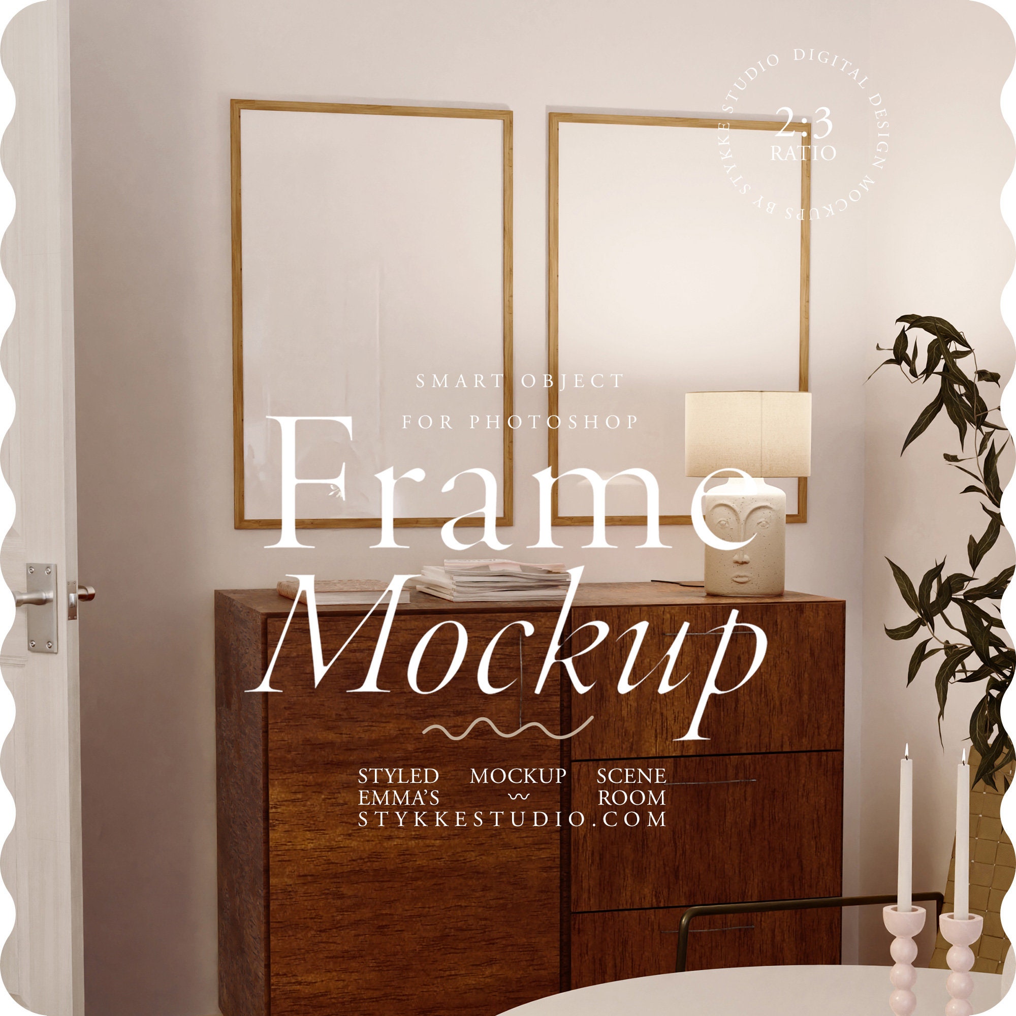 Mockup di due cornici 2:3, mockup di cornici in legno duo, mockup di cornice digitale 2, mockup di cornice verticale, mockup di cornice duo, mockup di