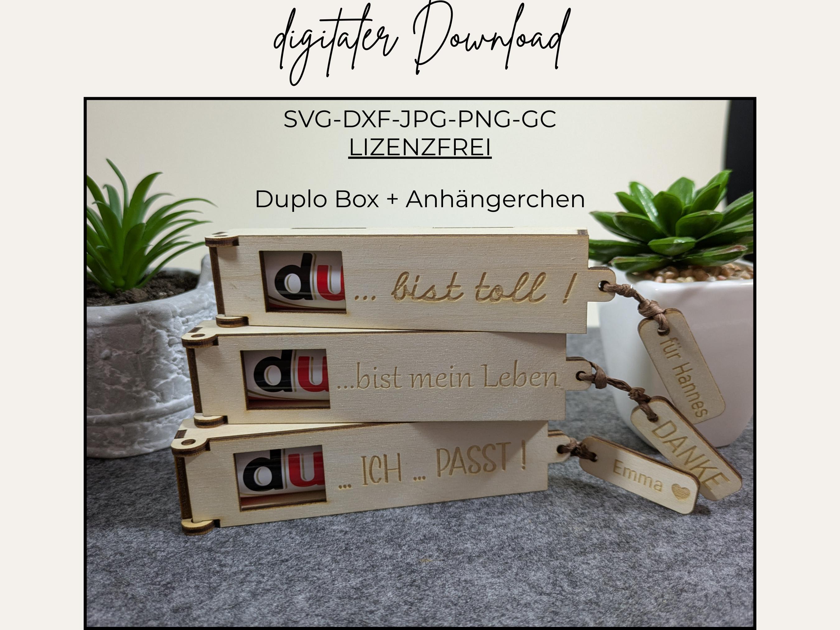 File laser Duplo Box, Duplo Box SVG, file tagliati al laser, file laser tagliato al laser, file laser SVG, file laser PNG, file laser regalo di comple
