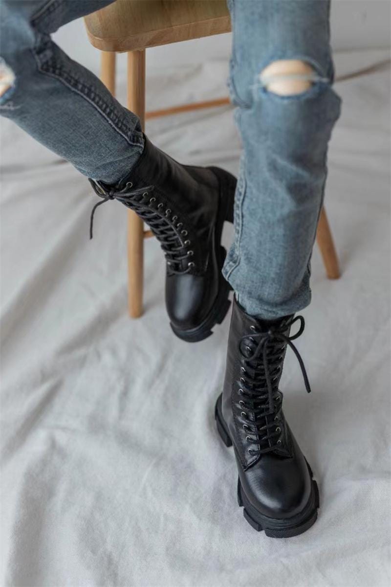 BJD 1/6 1/4 70 cm ID75 scarpe in stock stivali neri dollshe quinto motivo