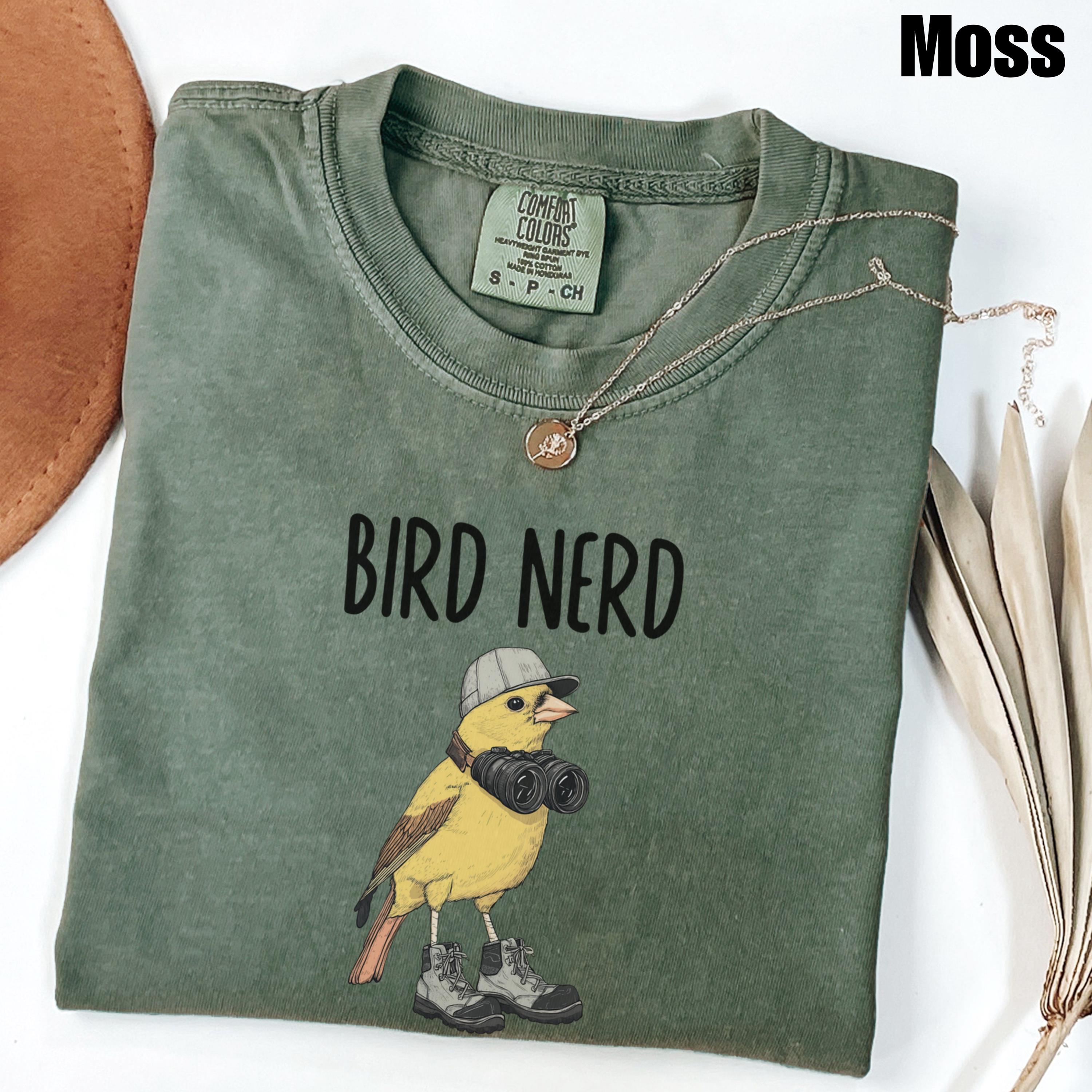 Maglietta Bird Nerd, Maglietta per gli amanti degli uccelli, Maglietta divertente per osservatori di uccelli, Maglietta Twitcher, Regalo per nerd degl