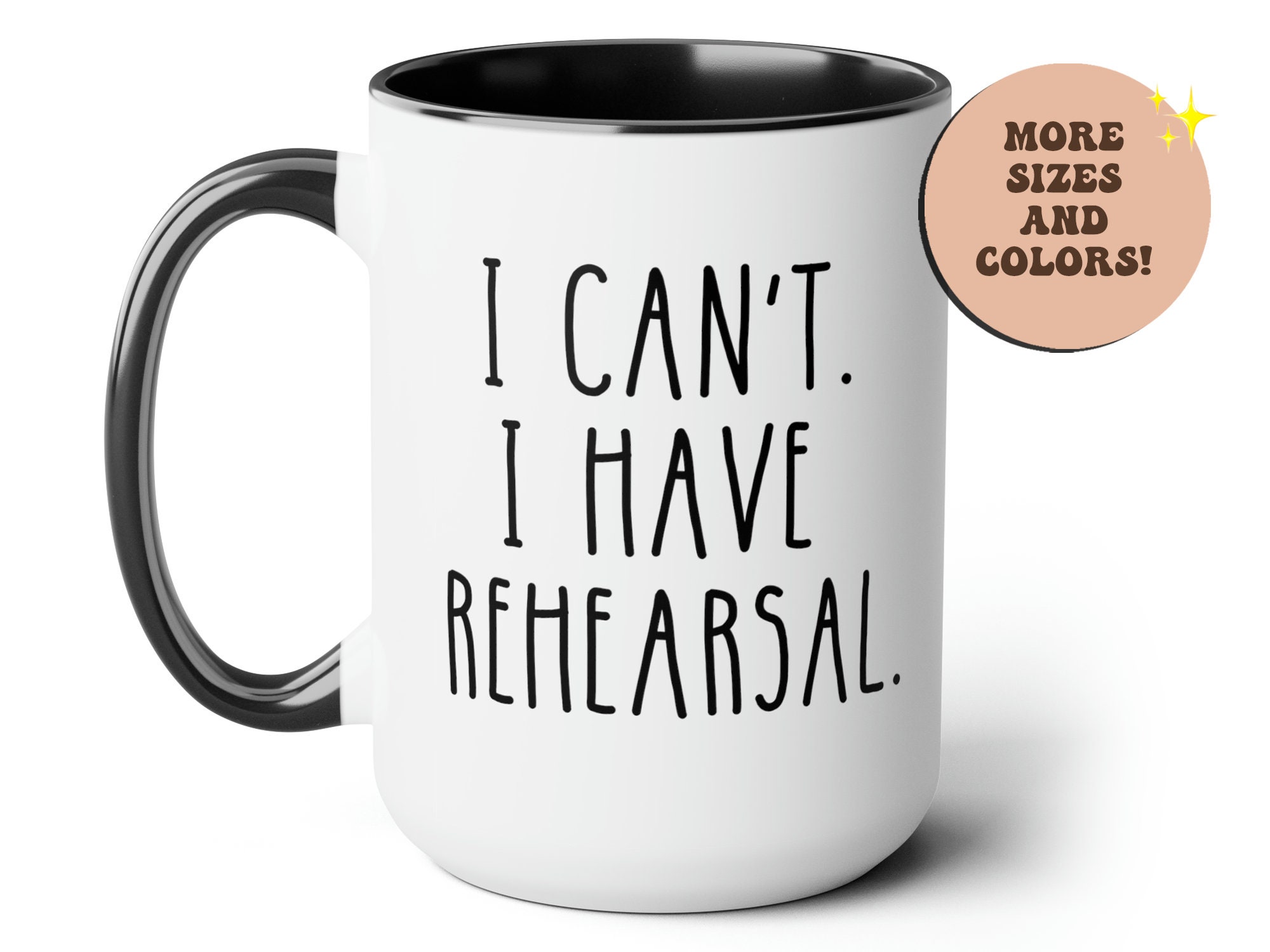 "Tazza da teatro, tazza da caffè e da tè \"Non posso avere le prove\", tazza da prova di gruppo, regalo per teatro, regalo per attori e attrici, tazza pe"