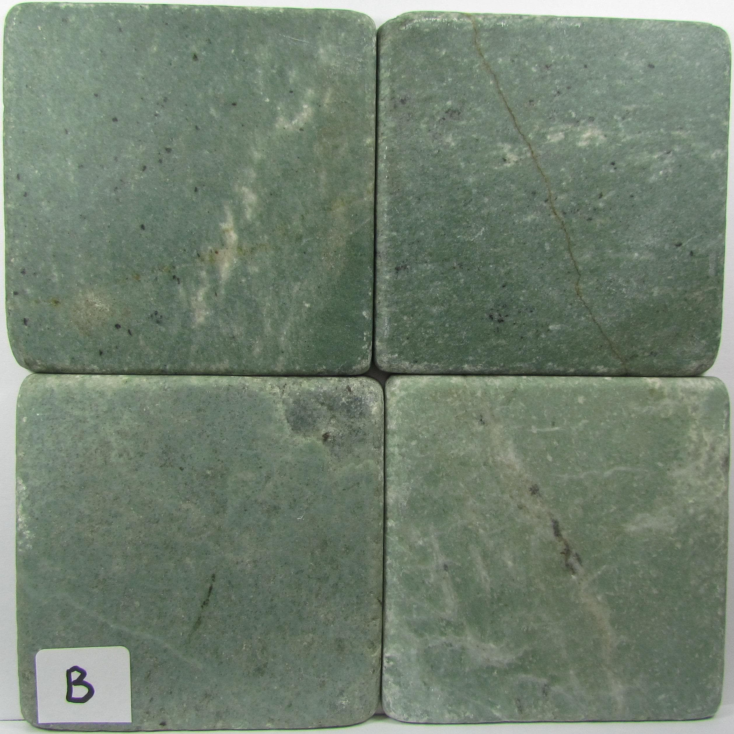 Sottobicchieri in pietra di marmo verde - Set da 4 - Non ce ne sono due uguali - Sottobicchieri personalizzati - Sottobicchieri per bevande/bar - Sott