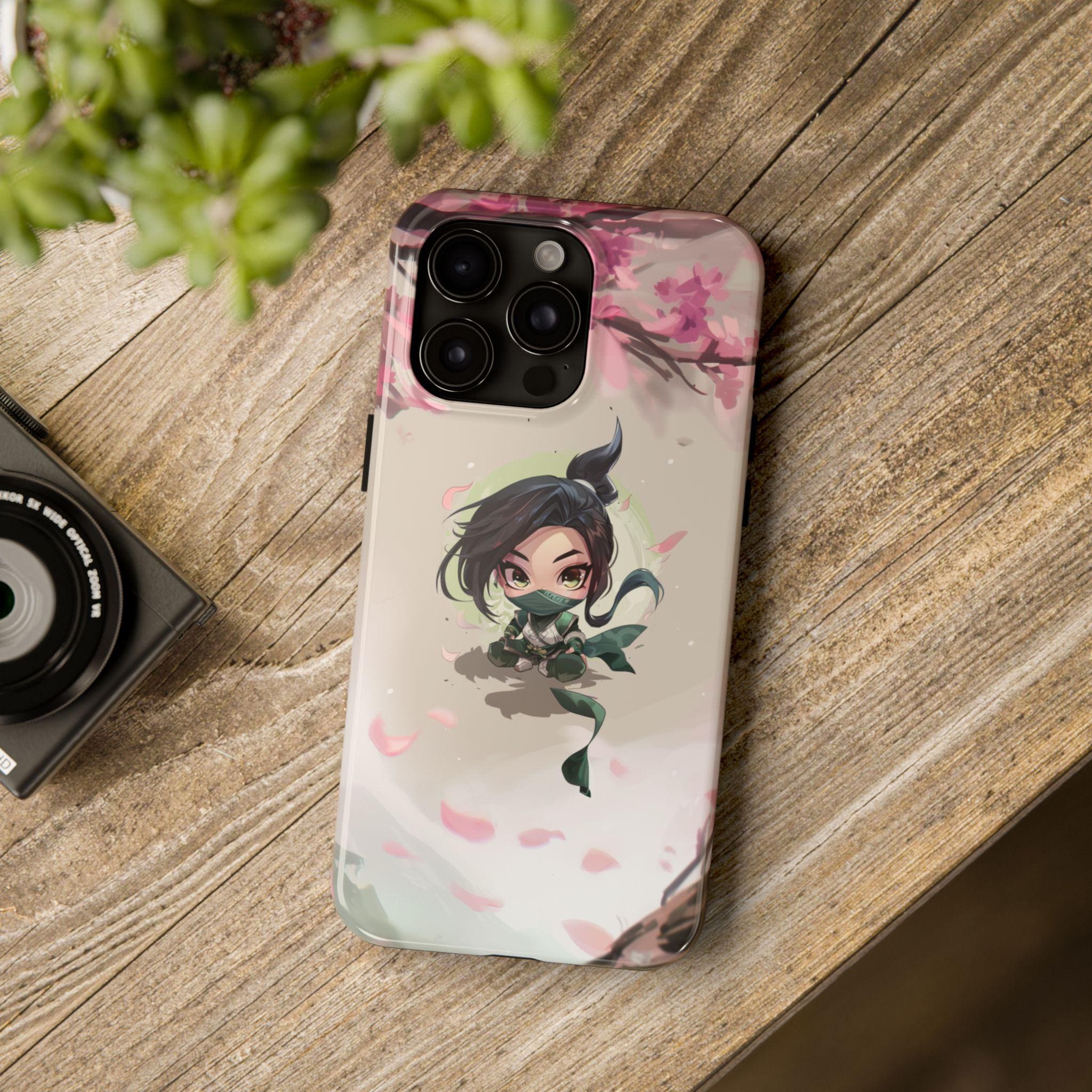 Custodia per telefono Chibi Akali, cover per telefono League of Legends, Akali Kawaii, regalo per gamer Anime, custodia per telefono LOL carina, custo