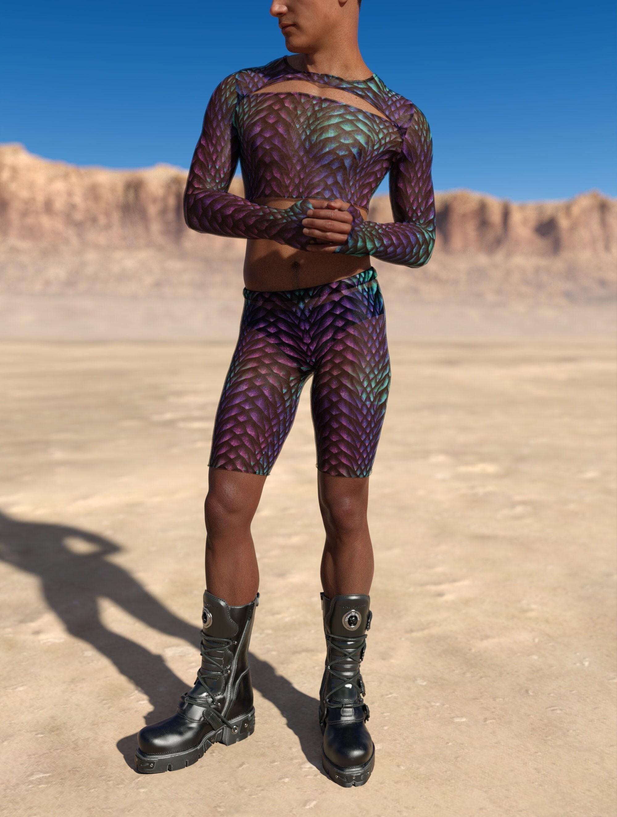 Top in rete trasparente Rave, Top da festival, Top da uomo da festival, Top Rave, Top in rete da uomo, Top Rave Boho, Top da moda festival, Top da uom