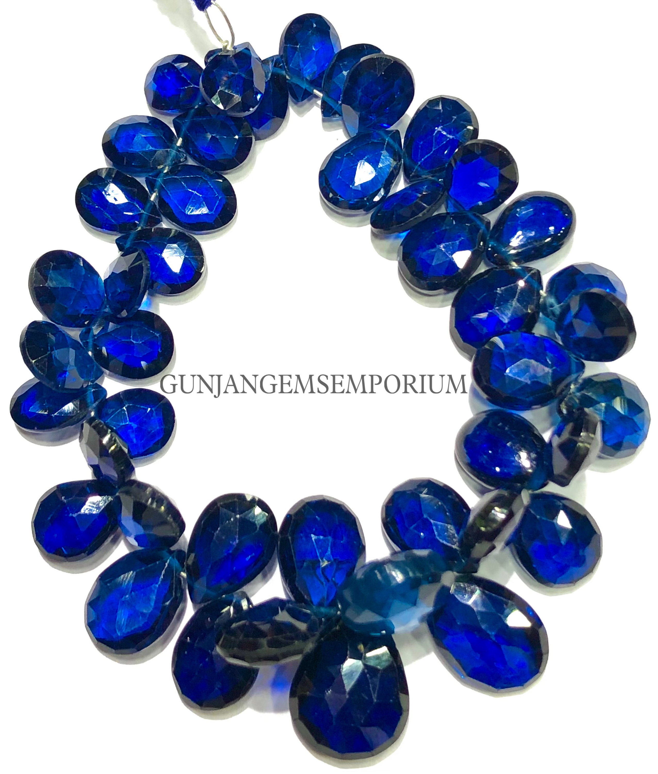 Zaffiro blu reale AAAA++ RARO~~ Perle di pera sfaccettata in zaffiro blu Perle di pera sfaccettata in zaffiro Mandorle Zaffiro Pere sfaccettate in zaf