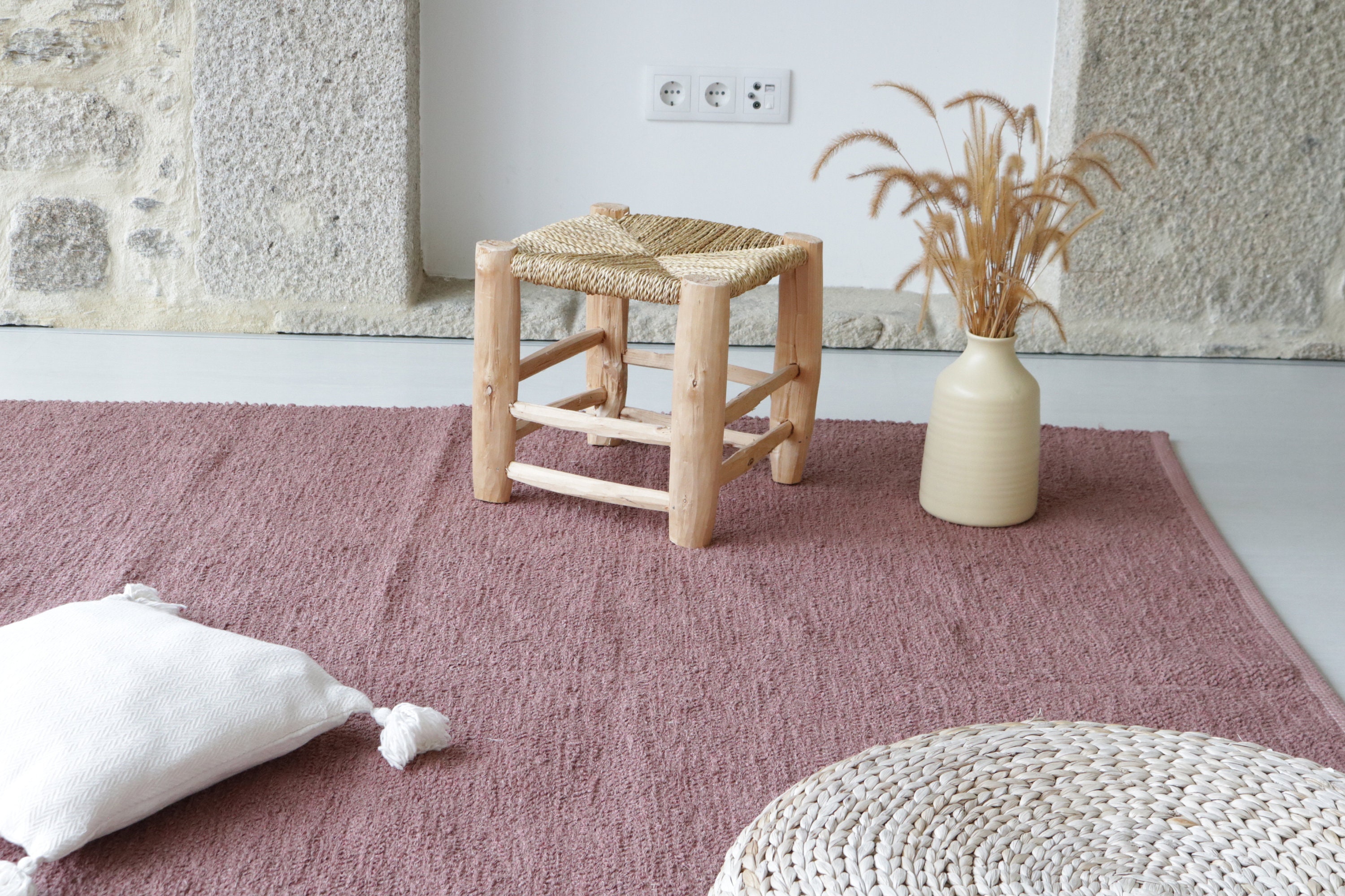 Grande tappeto rosa antico 170x240cm, tappeto, tappeto malva scuro, tappeto da soggiorno, tappeto bohémien, tappeto per cameretta, tappeto scandinavo,