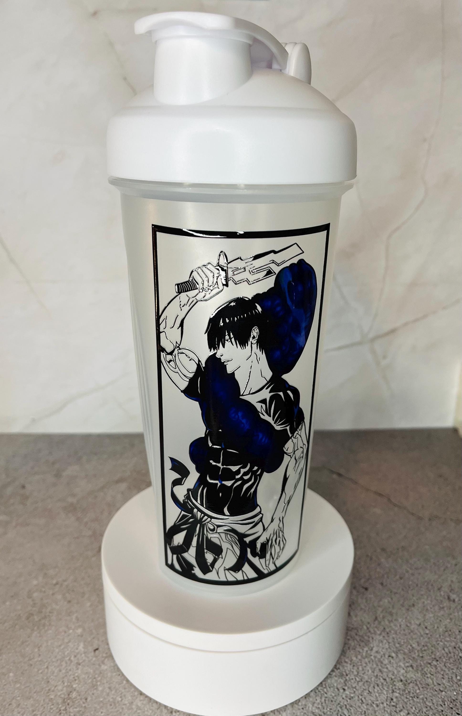 Bottiglia frullatore Anime, bottiglia frullatore Anime, idea regalo per gli amanti della palestra, shaker per allenamento personalizzato Anime, shaker