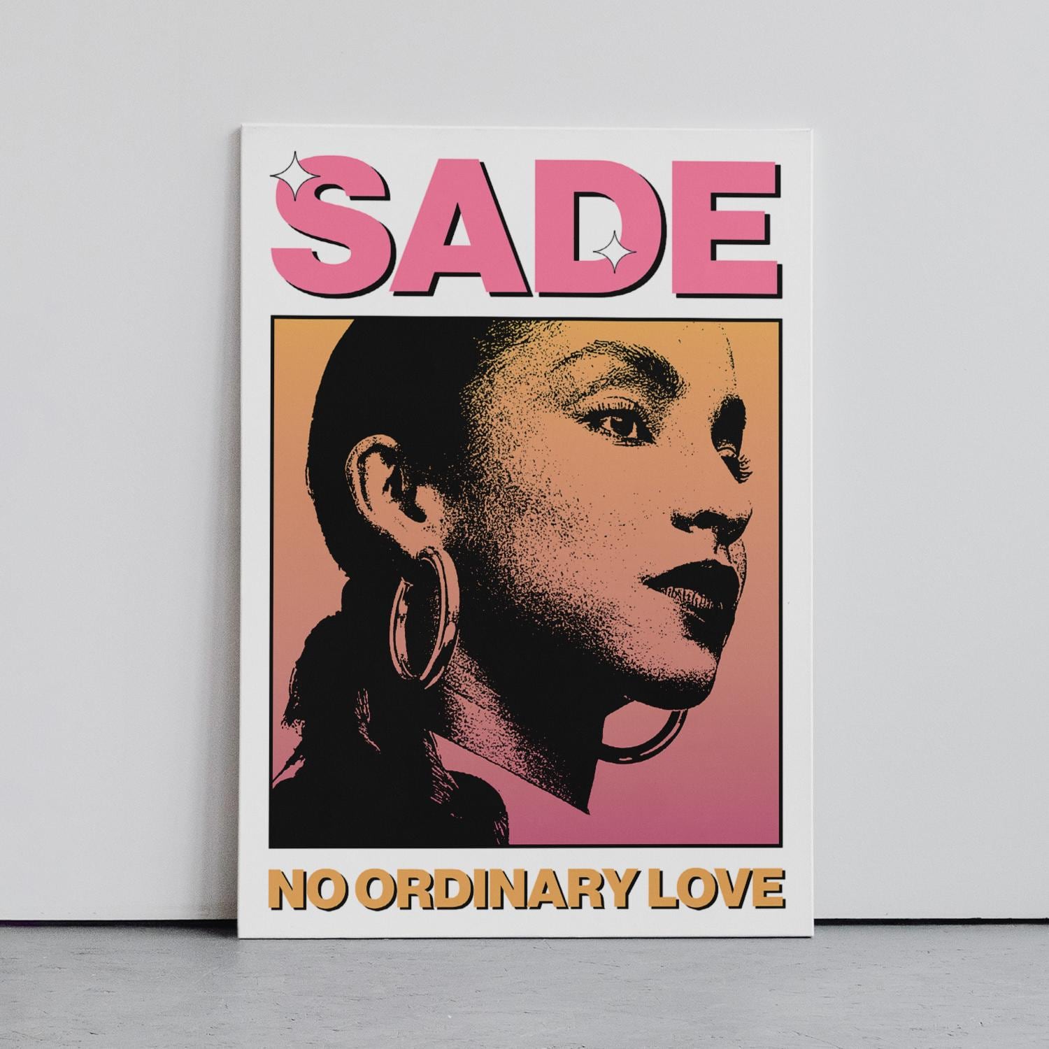 Poster di Sade Adu, arte murale musicale, grafica retrò, poster jazz, poster R&B, poster di musica soul, stampa artistica digitale