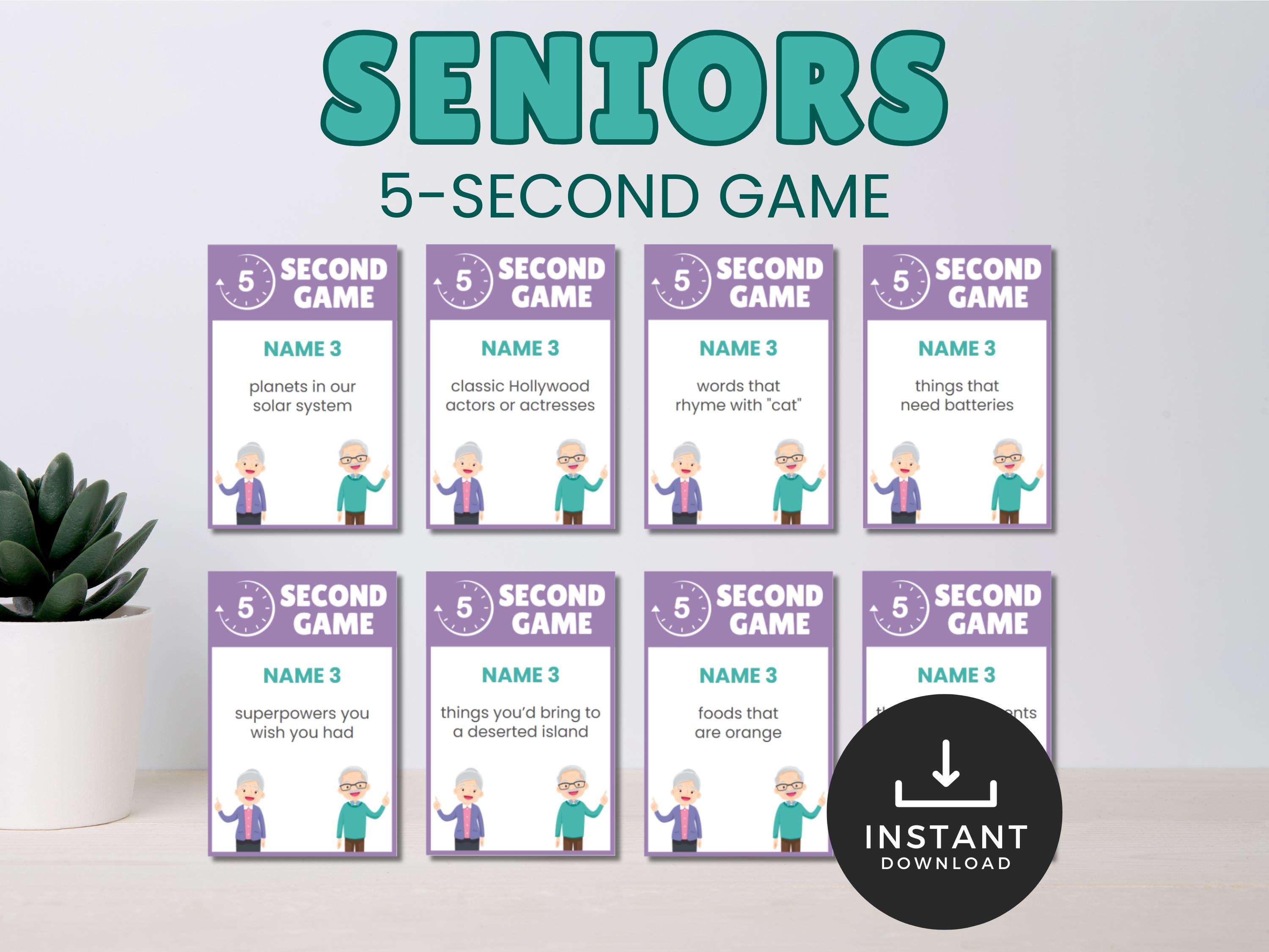 Gioco a risposta rapida, attività per anziani sulla demenza, attività sulla demenza, carte sulla demenza, gioco di memoria sull'Alzheimer