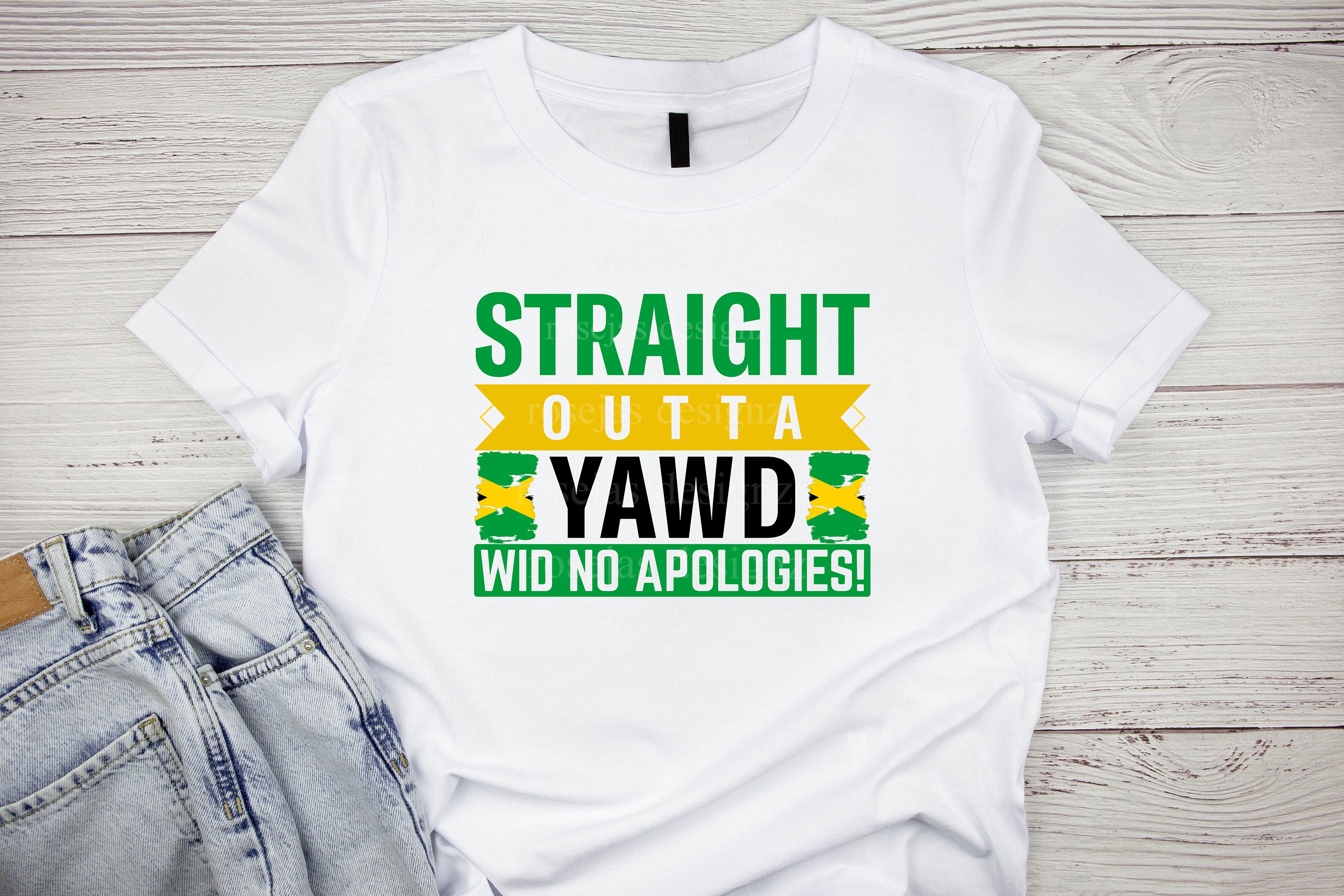 Design per maglietta Giamaica: Straight Outta Yawd PNG SVG (download digitale)