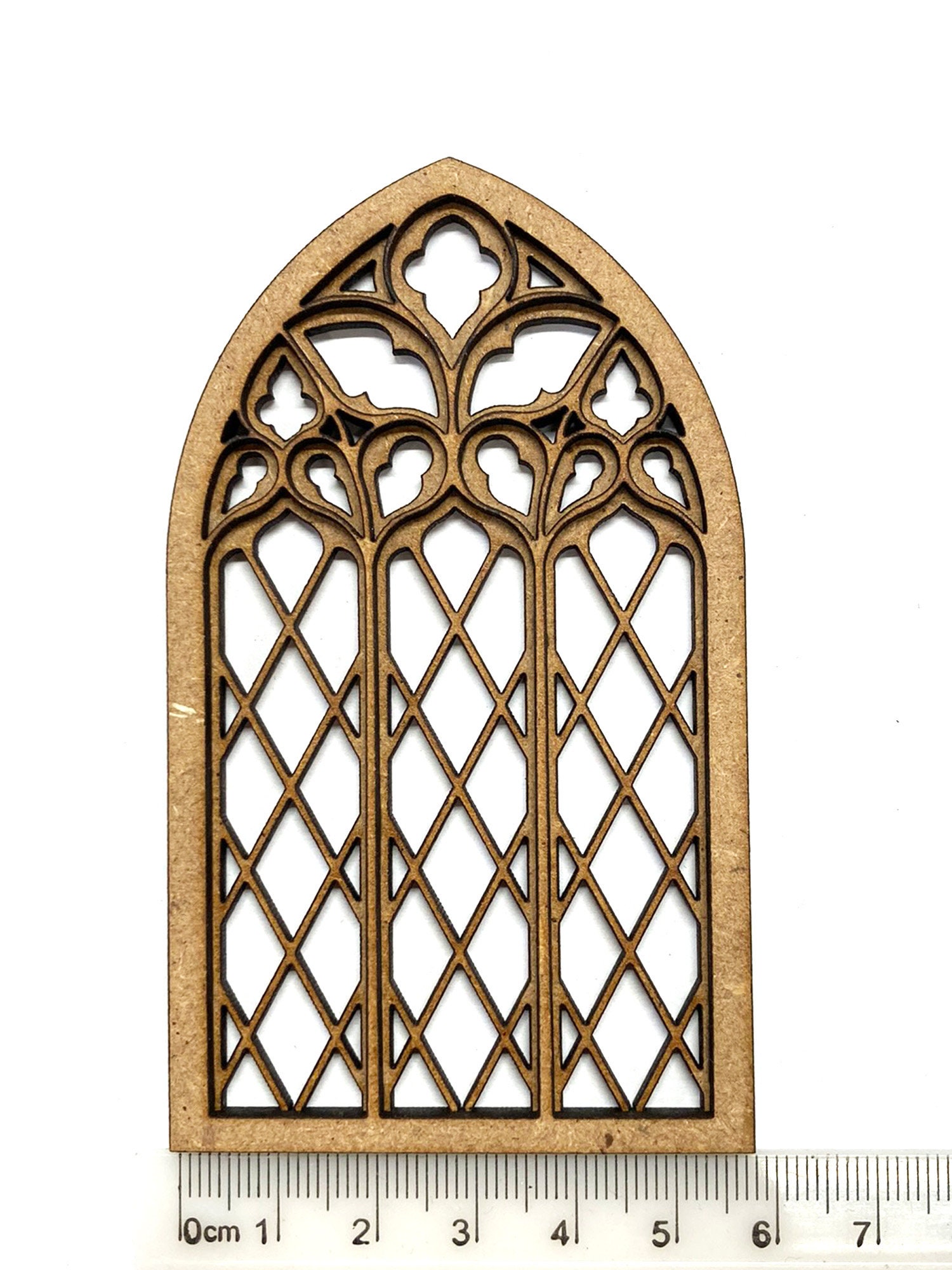 Kit fai da te per finestra gotica in miniatura per casa delle bambole in scala 1:12, modello di chiesa cattedrale, terreno di gioco DND, diorama di ca