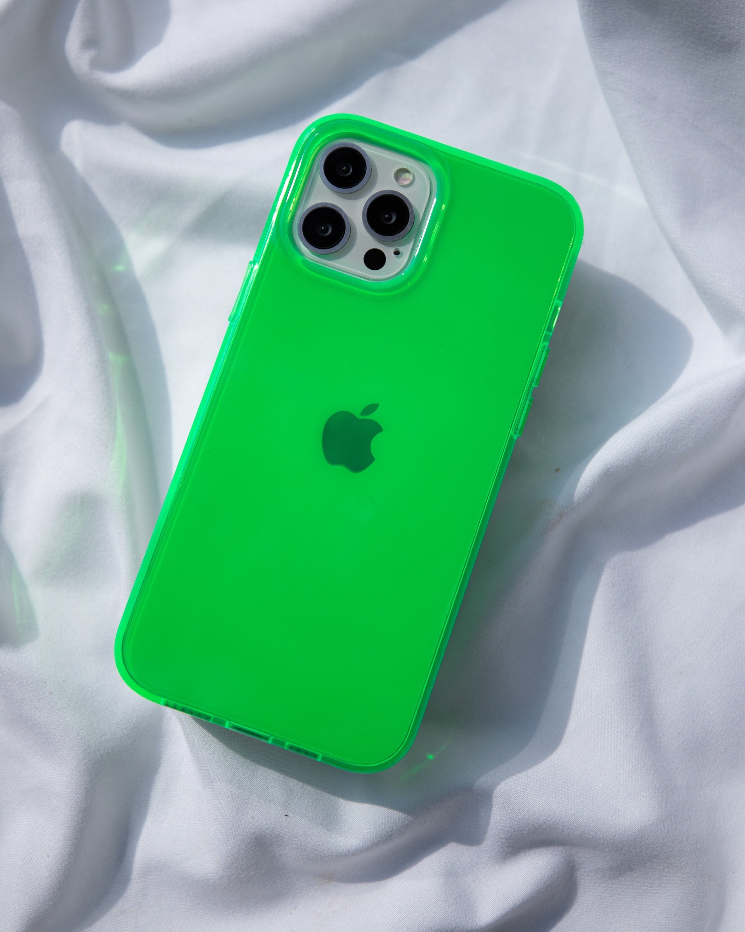 BRILLANTE! Custodia per iPhone trasparente verde neon Custodia iPhone 14, Custodia iPhone 13, Custodia iPhone 13 Pro Max 12, Custodia 12 Pro Max / Cus