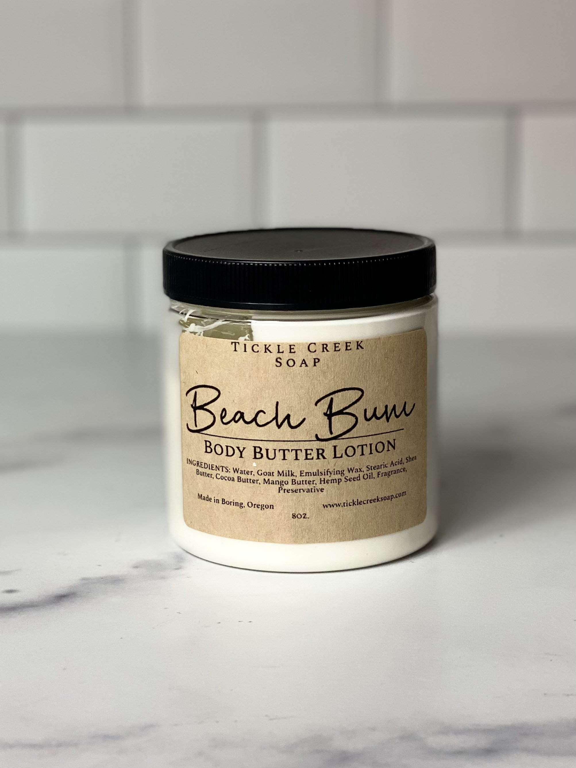 Beach Bum, burro per il corpo al latte di capra, lozione idratante, lozione fatta a mano, crema per il corpo, lozione densa, burro per il corpo emulsi