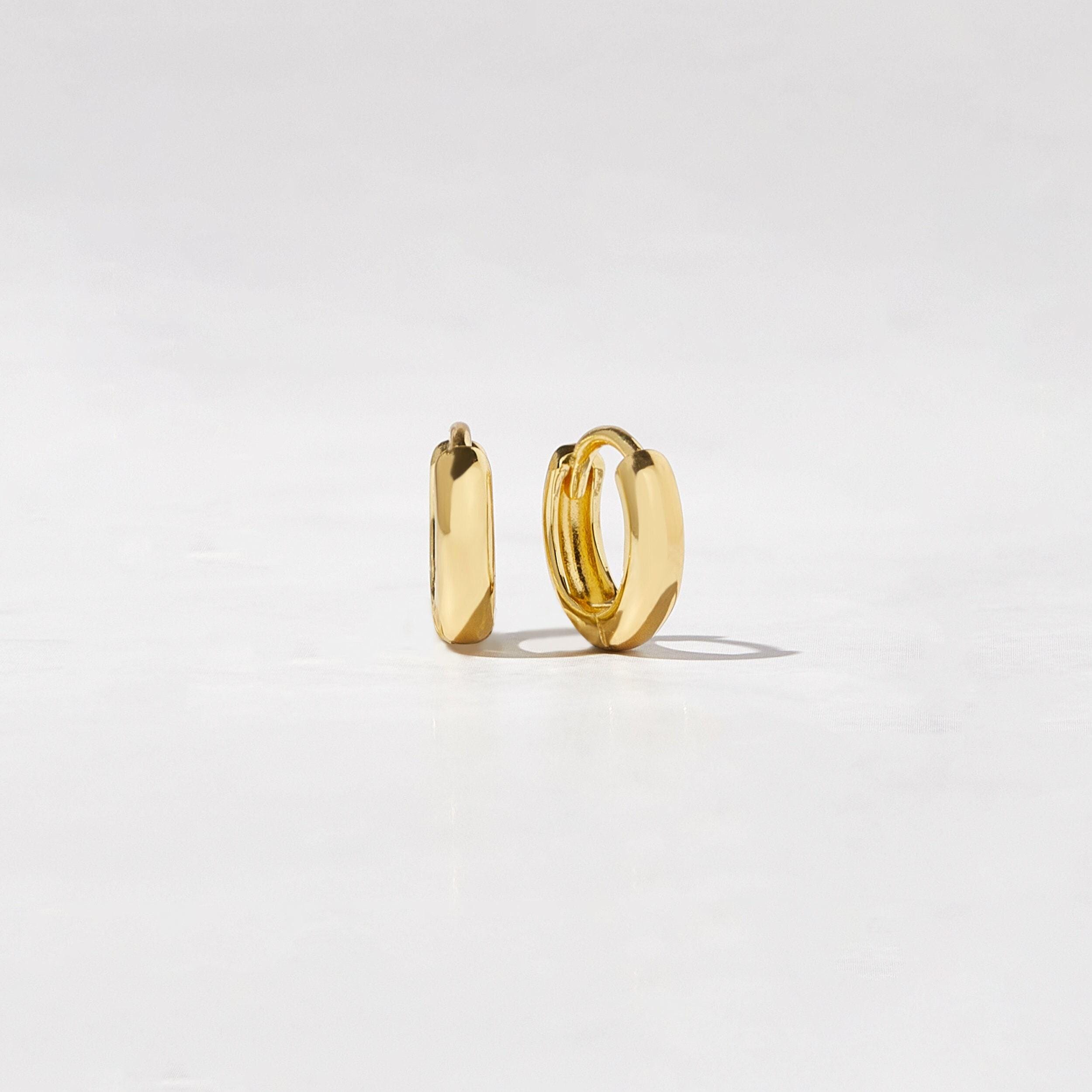 Piccoli orecchini a cerchio in oro, orecchini Huggie in oro, piccoli orecchini a cerchio, piccoli orecchini a cerchio in argento, orecchini a cerchio
