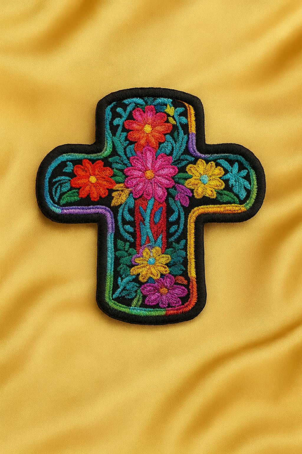 Toppa con croce cristiana/Toppa con fede/Toppa stirabile/Toppa religiosa/Applicazione da cucire per giacca, zaino, abbigliamento/Toppa ispiratrice/Reg