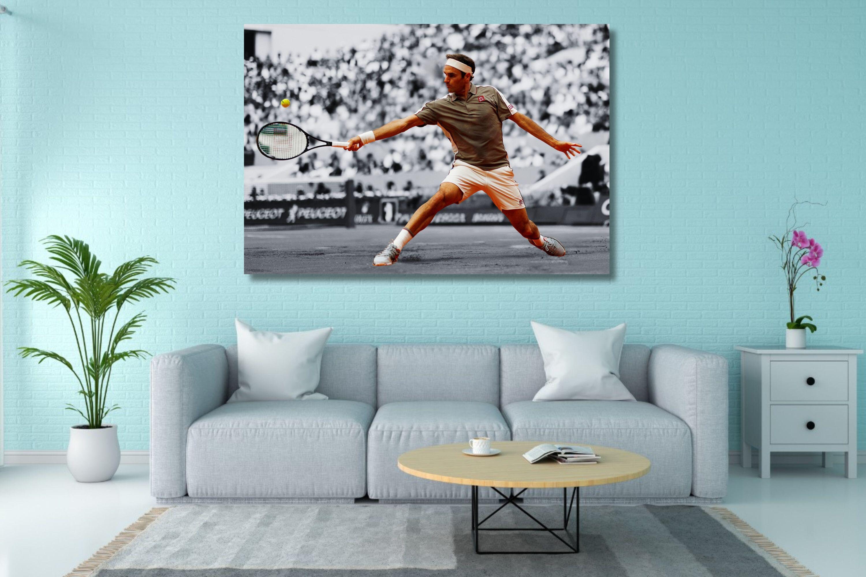 Roger Federer Poster Federer Stampa Roger Federer Arte murale Tela Regalo per fan Tennis Tennis Arte murale Roger Federer Citazione Poster Man Cave Re