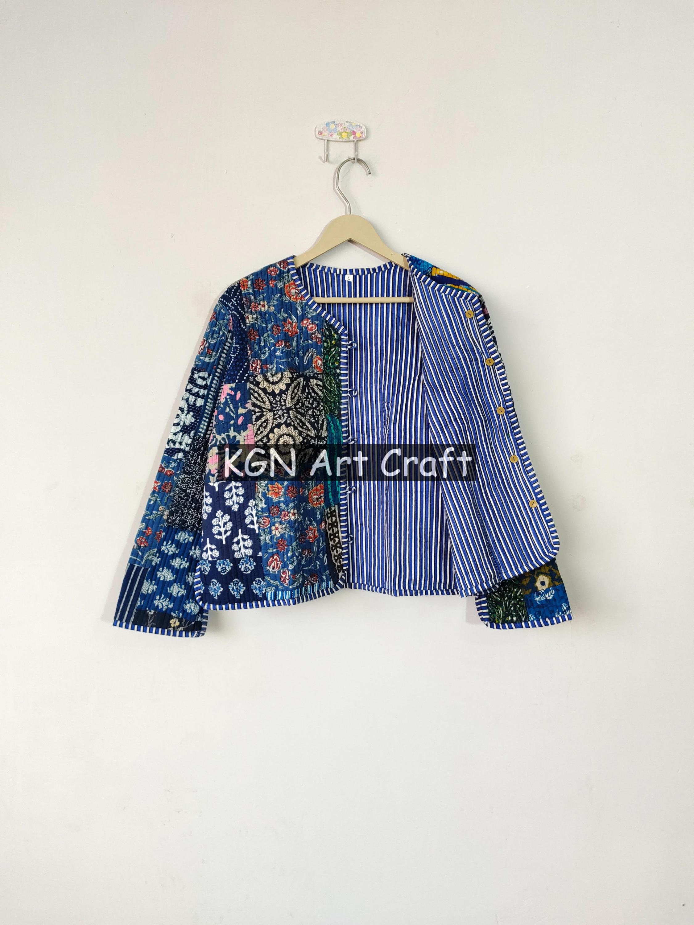 Giacca invernale Giacca in cotone Giacca trapuntata Giacca patchwork Giacca in lenzuolo di cotone Giacca da donna in cotone Giacca reversibile Giacca