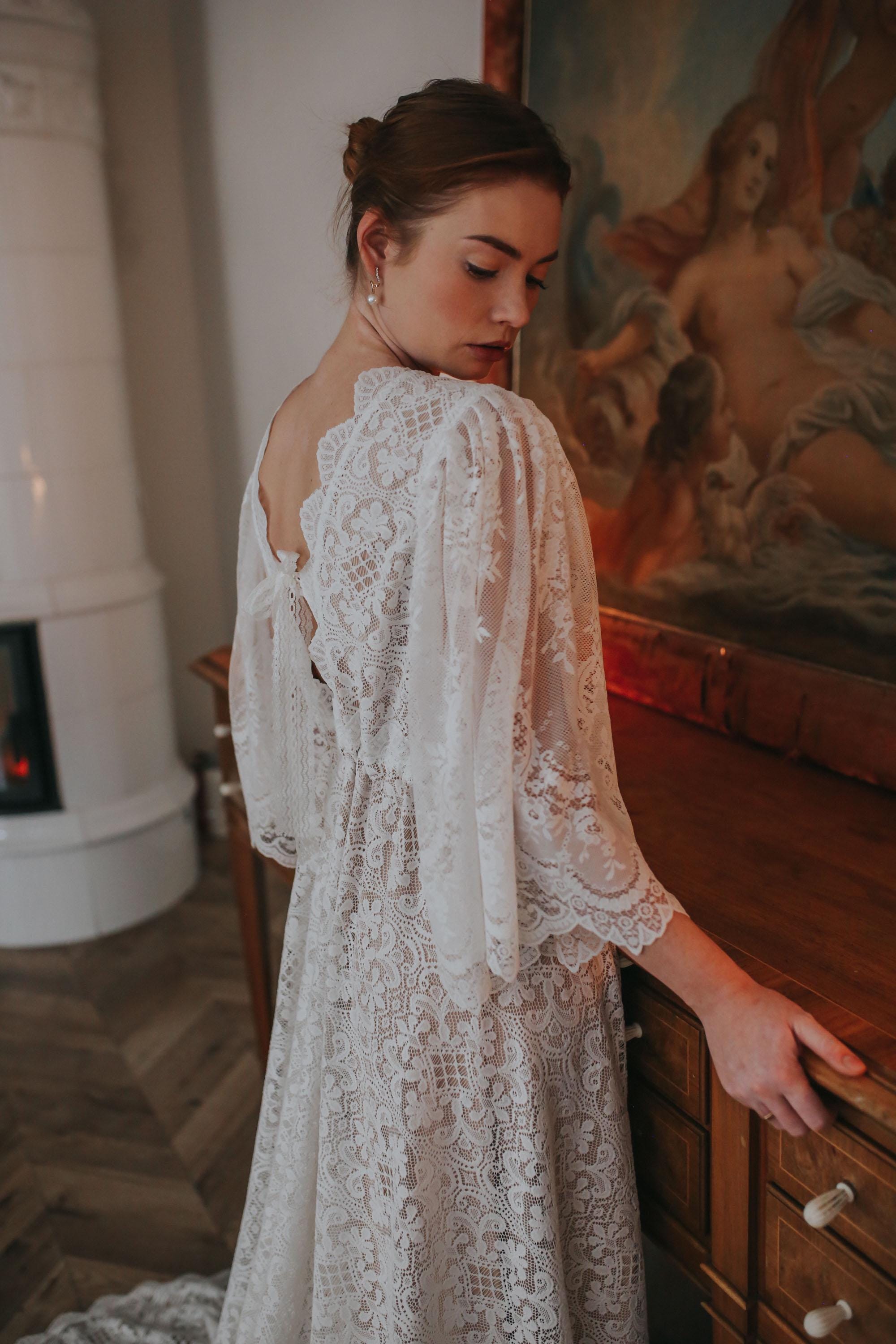 Abito da sposa boho Emilia, abito da sposa boho, abito da sposa in pizzo boho, abiti da sposa in pizzo, abito da sposa in pizzo, abito da sposa boho