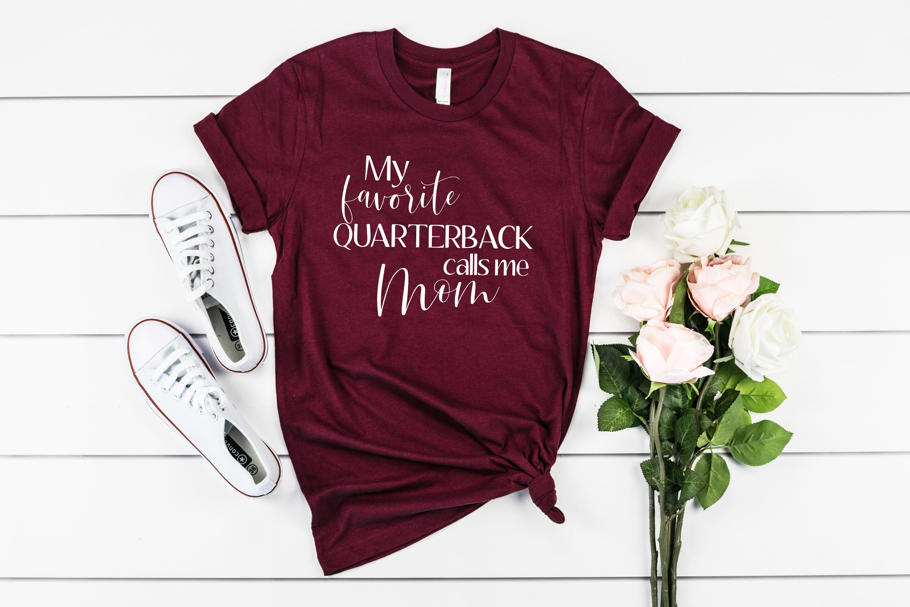 Il mio quarterback preferito mi chiama mamma maglia calcio stagione calcio maglia calcio mamma maglia giocatore di calcio camicia regalo morbido per l